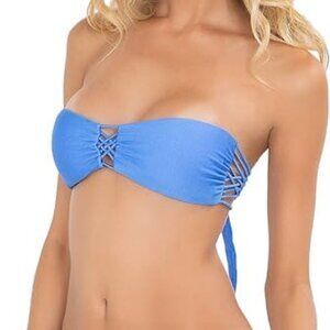 Luli Fama Women's Cuba Libre Crisscross Tassel Bandeau Bikini Top Size: XL